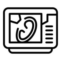 Transplant bioprinting icon, outline style vector