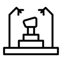 Research bioprinting icon, outline style vector