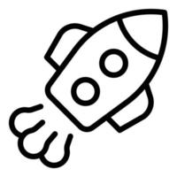 Launch rocket icon, outline style vector