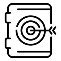 Education target icon, outline style vector