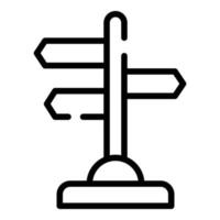 Direction indicator icon, outline style vector