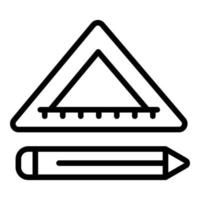 School tools icon, outline style vector