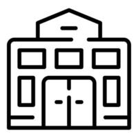 College school building icon, outline style vector