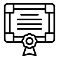 College diploma icon, outline style vector