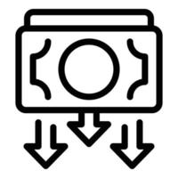 Give financial support icon, outline style vector