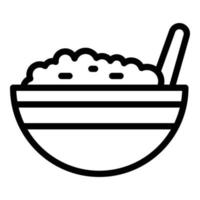 Lunch break food icon, outline style vector