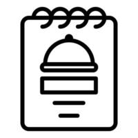 Business lunch order icon, outline style vector