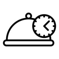 Dinner dish icon, outline style vector