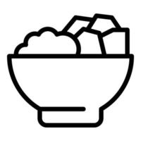 Lunch date food icon, outline style vector