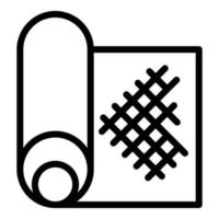 Textile roll icon, outline style vector