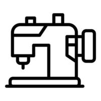 icono de máquina de coser moderna, estilo de esquema vector