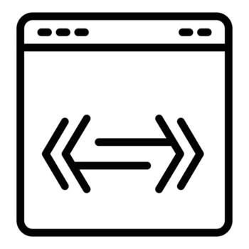 Filter search web page icon, outline style vector