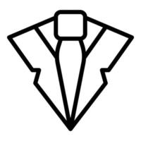 icono de corbata de hombre, estilo de contorno vector