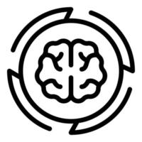 Brainstorming action icon, outline style vector