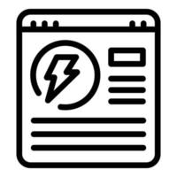 Brainstorming web page icon, outline style vector