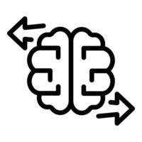 Brainstorming discussion icon, outline style vector