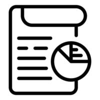 Brainstorming document icon, outline style vector