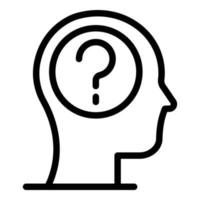 Brainstorming question icon, outline style vector