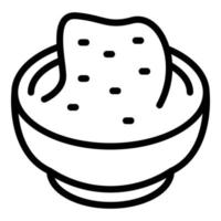 icono de wasabi vegano, estilo de contorno vector