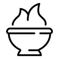 Spicy wasabi icon, outline style vector