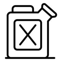 Kerosene canister icon, outline style vector