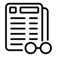Management realization icon, outline style vector