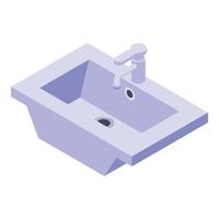 Wash basin icon, isometric style vector