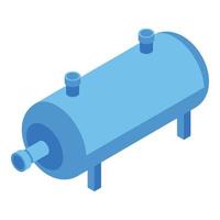 Sewerage water tank icon, isometric style vector