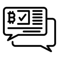 Investment bitcoin icon, outline style vector