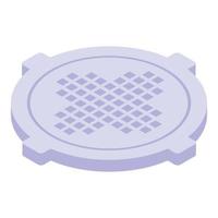 Modern manhole icon, isometric style vector