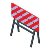 Road barrier icon, isometric style vector