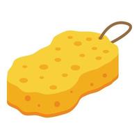 Shower sponge icon, isometric style vector