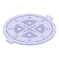 Manhole icon, isometric style vector