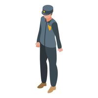 Justice policeman icon, isometric style vector