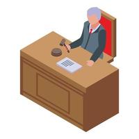 Judge icon, isometric style vector