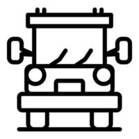 Trip safari car icon, outline style vector