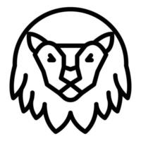 Safari lion icon, outline style vector