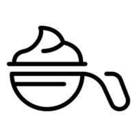 Dry wasabi icon, outline style vector