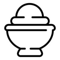 Wasabi ingredient icon, outline style vector