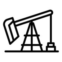 icono de la industria del queroseno, estilo de esquema vector