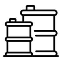 Kerosene barrels icon, outline style vector