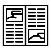 Market news icon, outline style vector