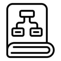 Project realization icon, outline style vector