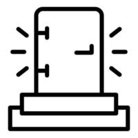 Career door icon, outline style vector