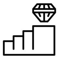 Career path icon, outline style vector