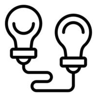 Idea realization icon, outline style vector