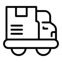 Delivery machine icon, outline style vector