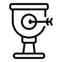 Award realization icon, outline style vector