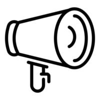 Advertising megaphone icon, outline style vector