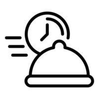 Fast delivery icon, outline style vector